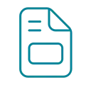 Document with lines and rectangle